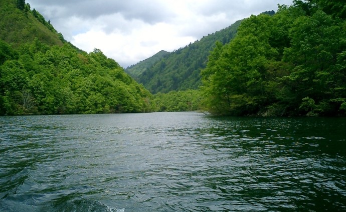 利根川の上流域には首都圏の水を支えるダムが多くある（矢木沢ダム源流部）