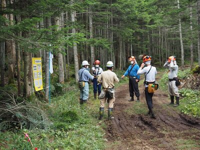 R03.08.30 現場安全パトロール。KY活動実施中。安全は何より最優先です。